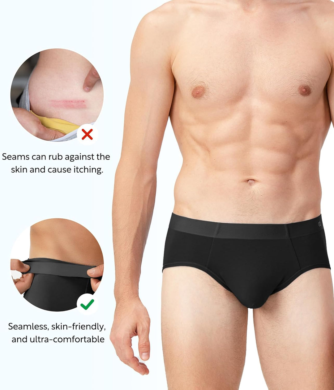 DAVID ARCHY Herren Slips Mehrpack Unterwäsche 4-Wege-Stretch Unterhosen Slip Ultraweich Atmungsaktiv