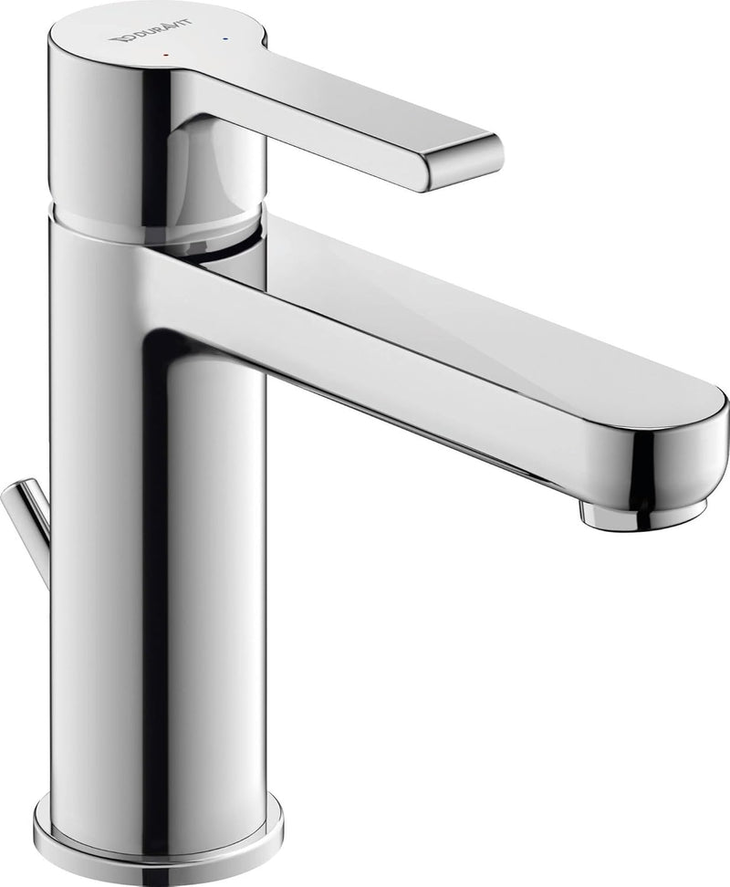 Duravit B21020 B.2 Waschtischarmatur, Wasserhahn Bad mit Zugstangen-Ablaufgarnitur, Waschbecken Arma