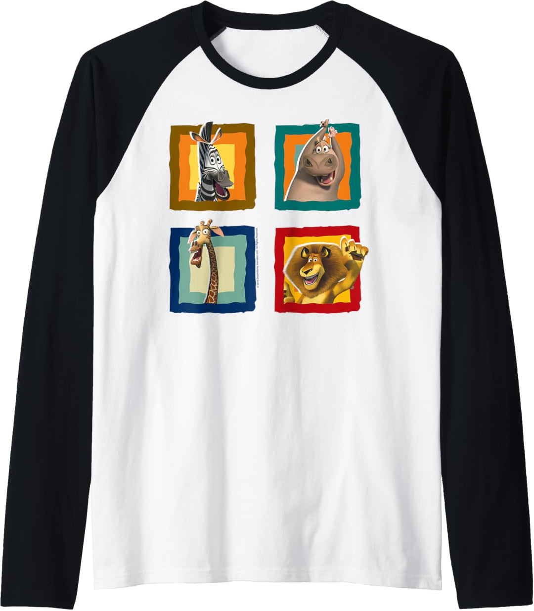 Madagascar Group Shot Quad Panel Poster Raglan