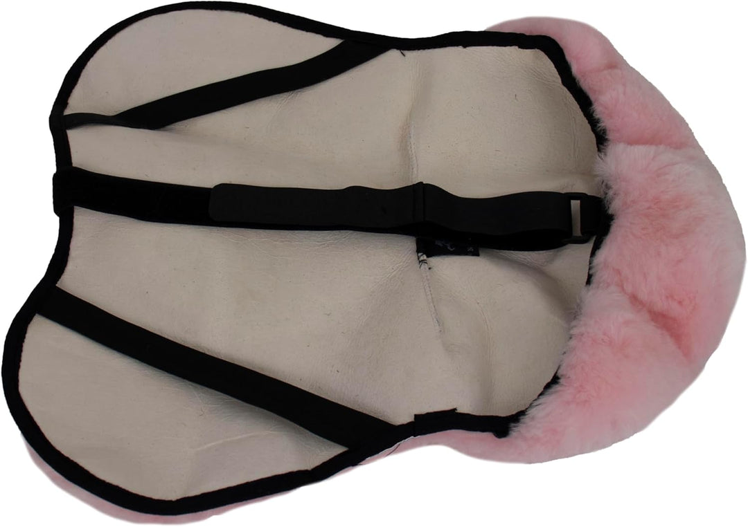 Engel Reitsport Lammfell Sattelsitzbezug englisch Farbe med. (Sabez 1) pink L (52 cm Länge) (ab 18,0