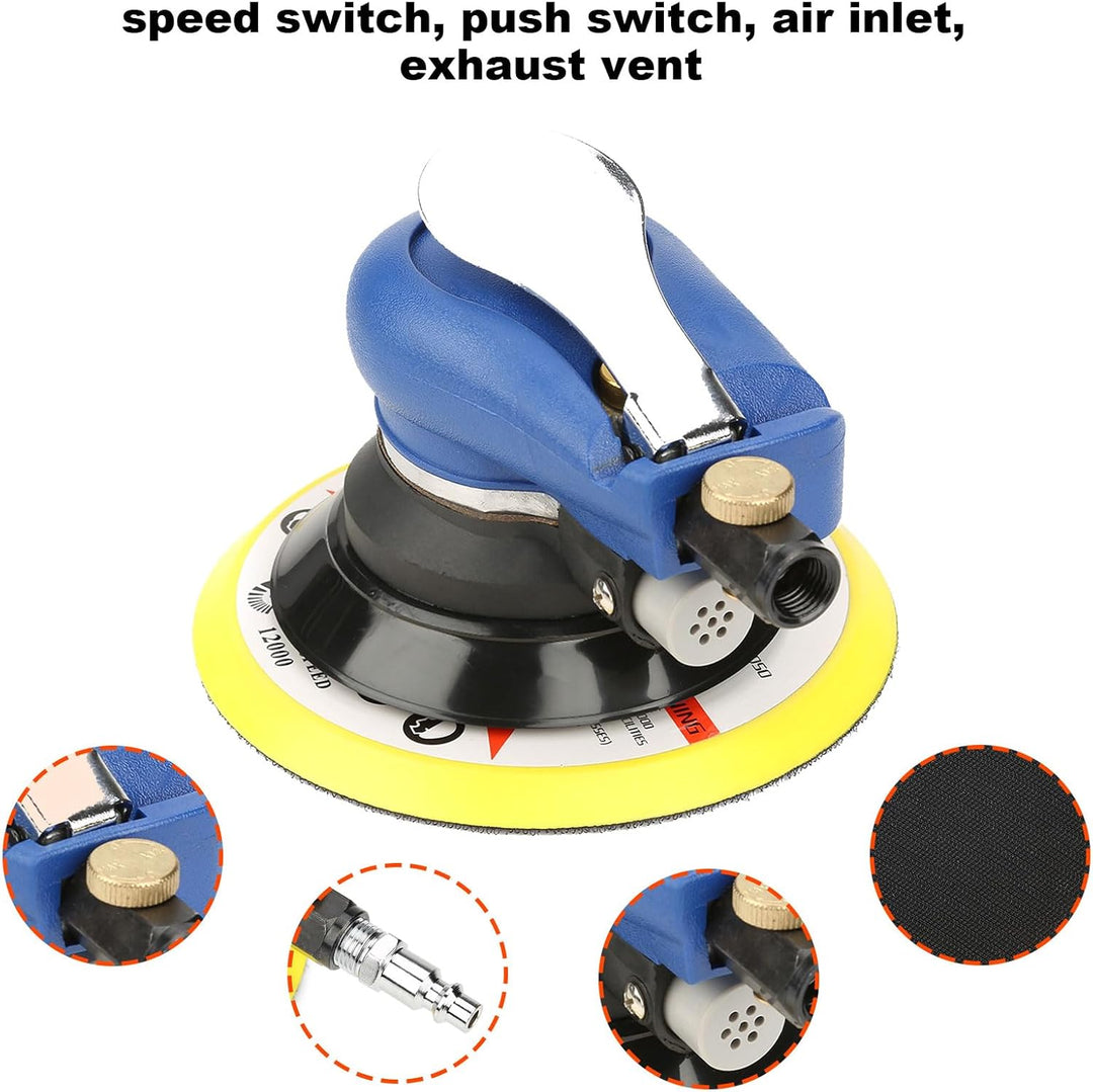 Exzenterschleifer, 5" Schleifmaschine 8,000-10,000 U/min 4.7mm Exzentrizität, Multischleifer Schleif