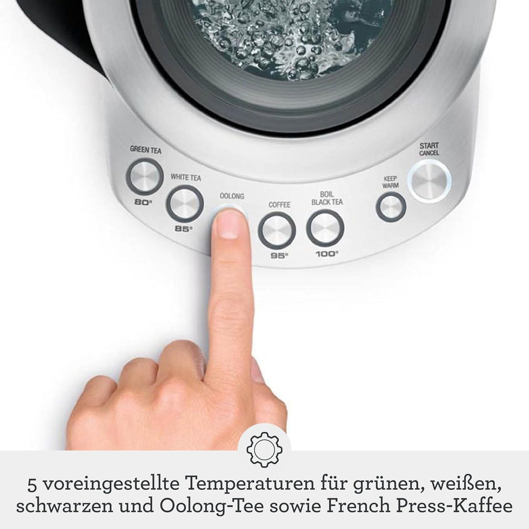 Sage - The Smart Kettle - Leiser, kabelloser elektrischer Wasserkocher - 1,7L Fassungsvermögen, Schn