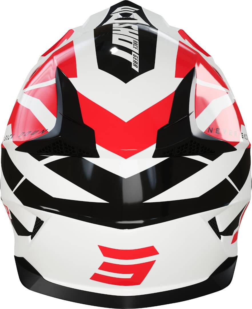 Shot Motocross-Helm Pulse Revenge Glossy - Schwarz/Neongelb/Weiss white red black glossy L, white re