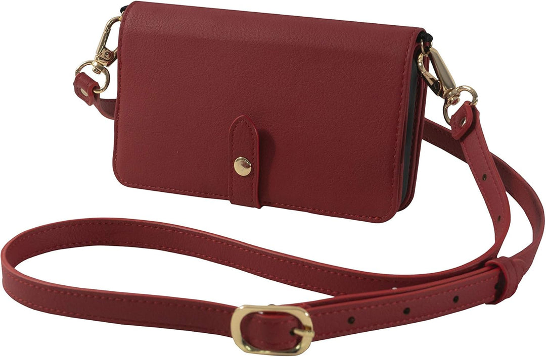 KMP GreenNu Prime Wallet passend für iPhone XS Max - Cherry red - Portemonnaie mit Handschlaufe und