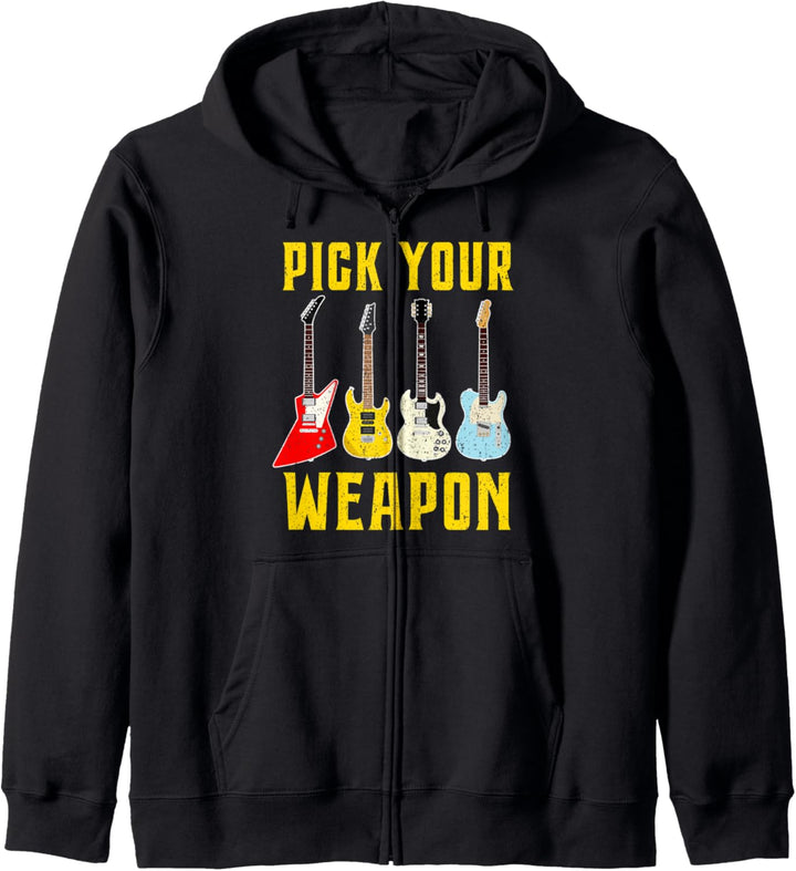 Lustige Gitarre Pick Your Weapon Vintage-Musik-Geschenk Kapuzenjacke