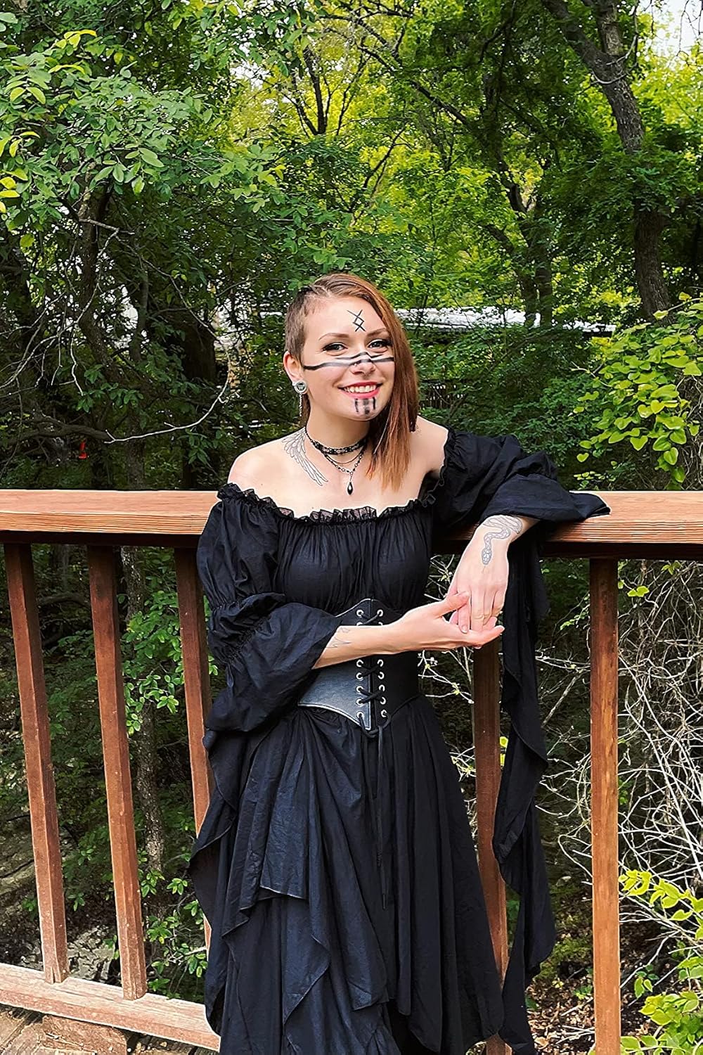 CR ROLECOS Viktorianisches Kleid Damen Piraten kostüm Mittelalter Kleidung Victorian Dress Karneval