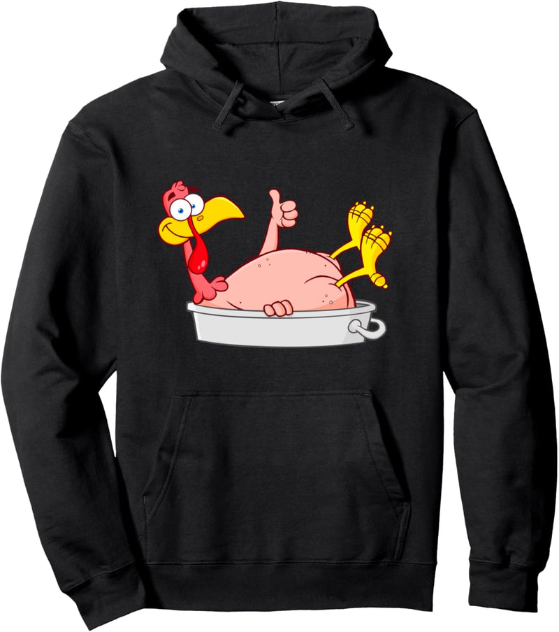 Cartoon Türkei Thanksgiving Dinner Pullover Hoodie