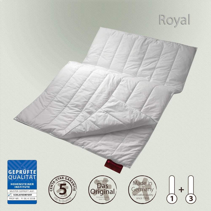 Centa-Star Faserdecke Royal Combi 4-Jahreszeitendecke, Füllung: 100% High-Tech-Faser 135/140x220 cm,