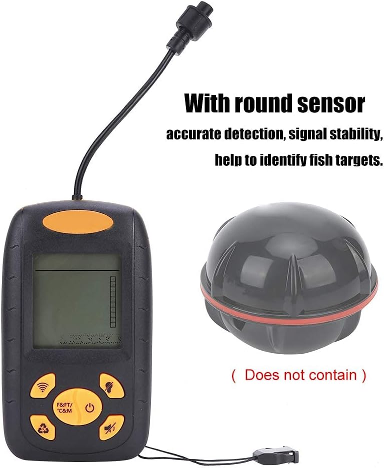 Fischfinder, Angeln Sonar Sensor Wandler Tiefe Sonar Echolot Angelfinder Alarm Fischidentifikator De