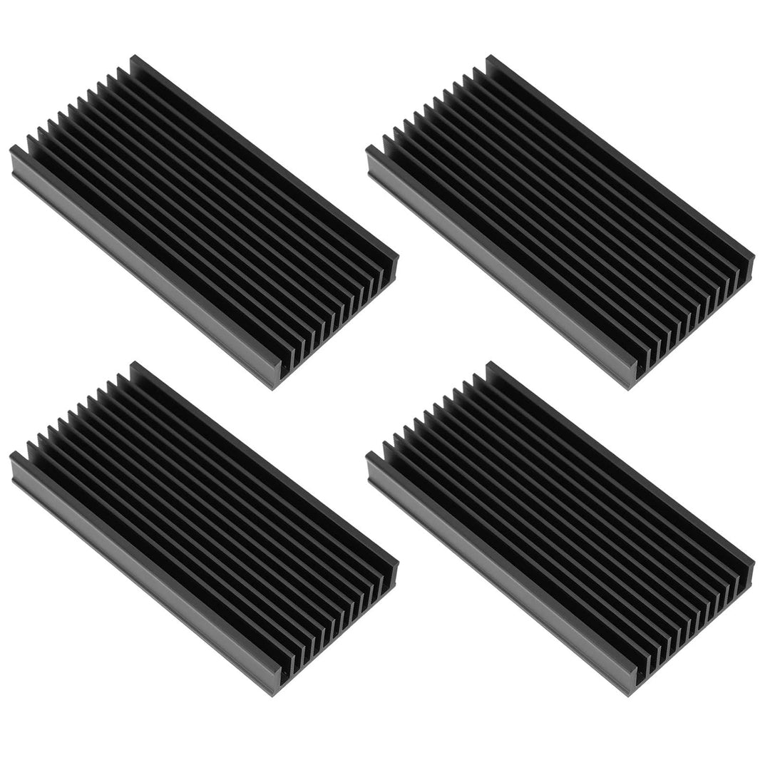 4-tlg Aluminiumkühlkörper Kleine Kühler Kühlkörpermodul Kühlrippe für Elektronik 50 x 12,7 x 100 mm
