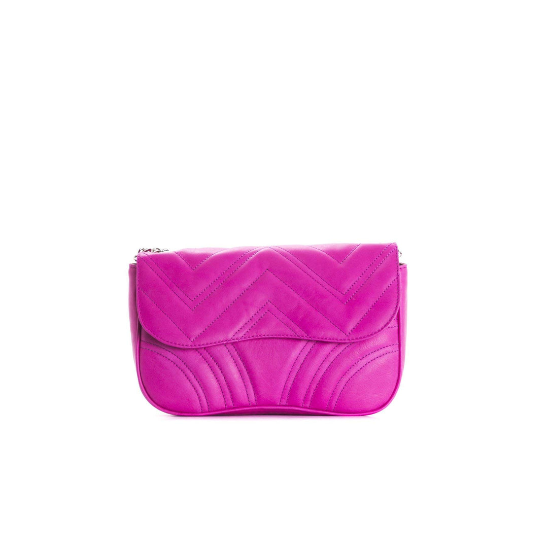 L’Intervalle Damen Coralie Stofftasche Fuchsia Leather, Fuchsia Leather
