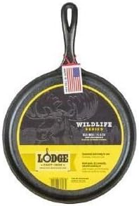 Lodge Wildlife Series Grillplatte aus Gusseisen mit Elch-Szene, 26,7 cm 10.5", 10.5"
