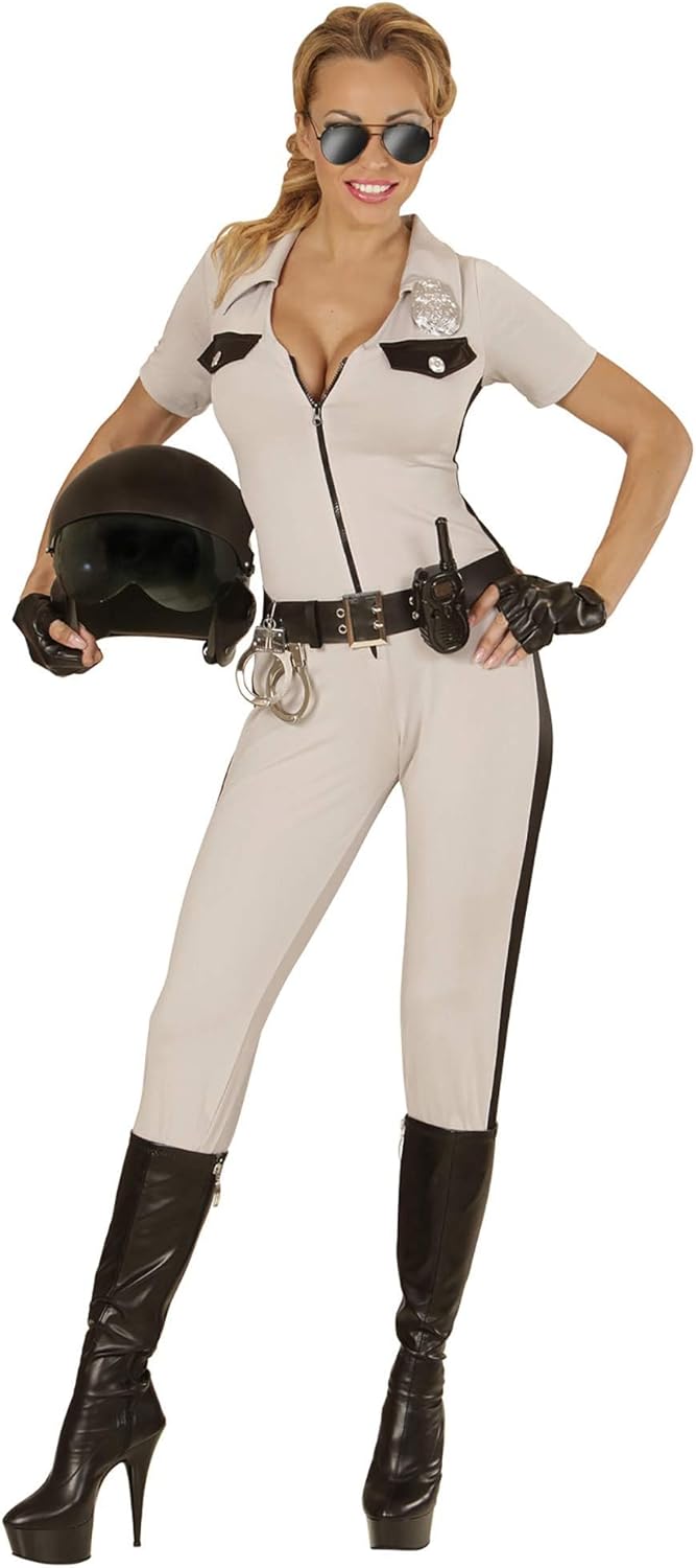 "CALIFORNIA HIGHWAY PATROL OFFICER" (overalls, belt, fingerless gloves) - (S) S Beige, S Beige