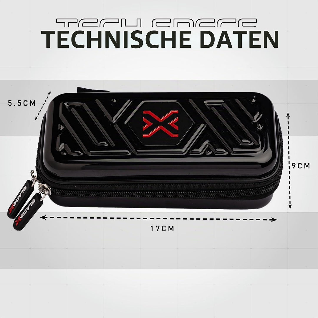 WINMAU Blade X Armor G1 Darts-Geldbörse - Schwarz Das Dartcase bietet Platz für vollständig montiert
