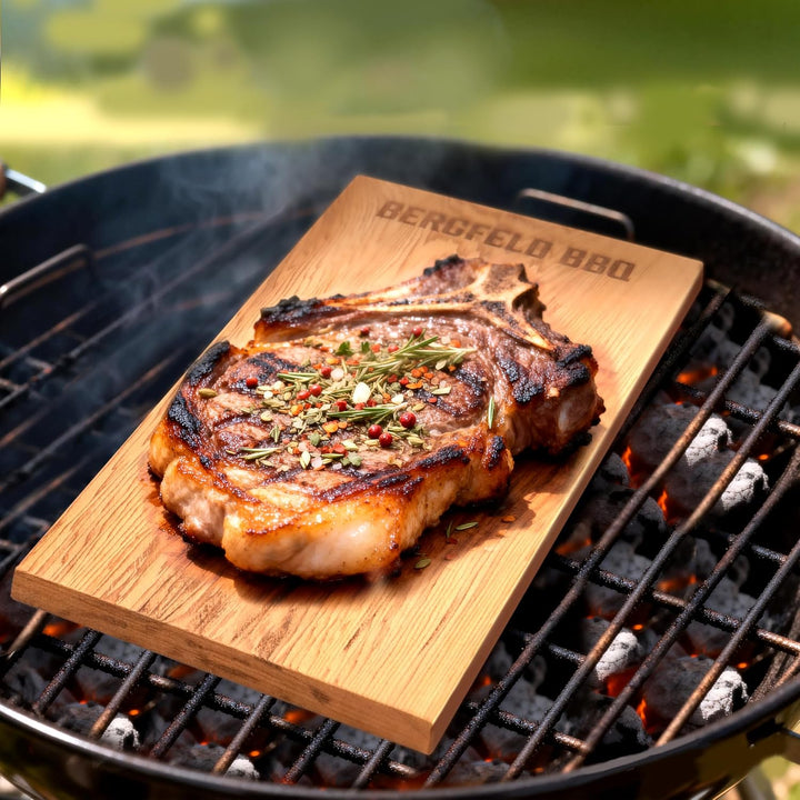 Bergfeld BBQ – 6 Stück Zedernholzbretter zum Grillen – 30x14x1 cm - Räucherbretter aus 100% kanadisc
