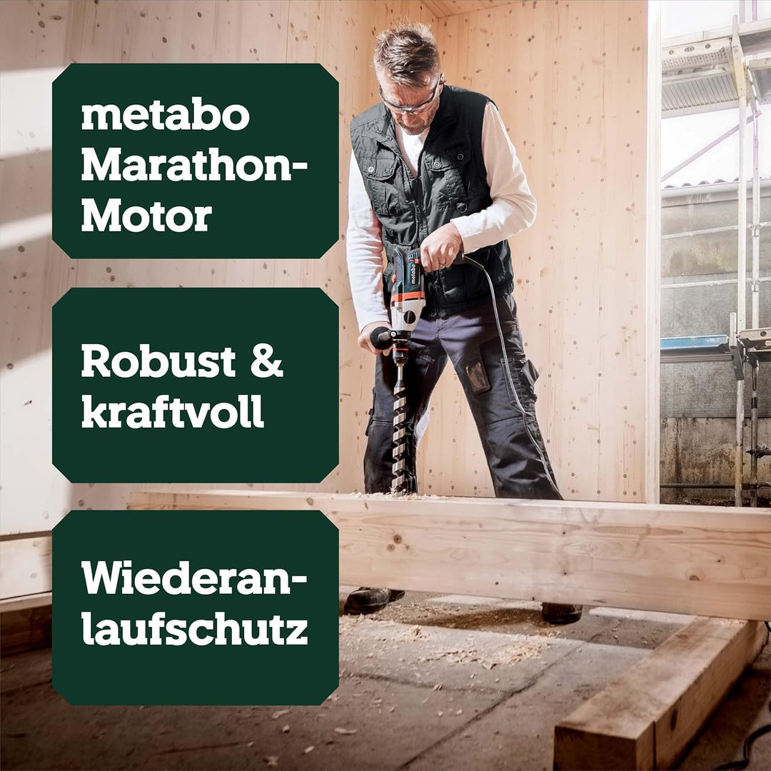 Metabo Schlagbohrmaschine SBEV 1000-2 – 600783500 – Mit konstanter Drehzahl unter Last zum vielseiti
