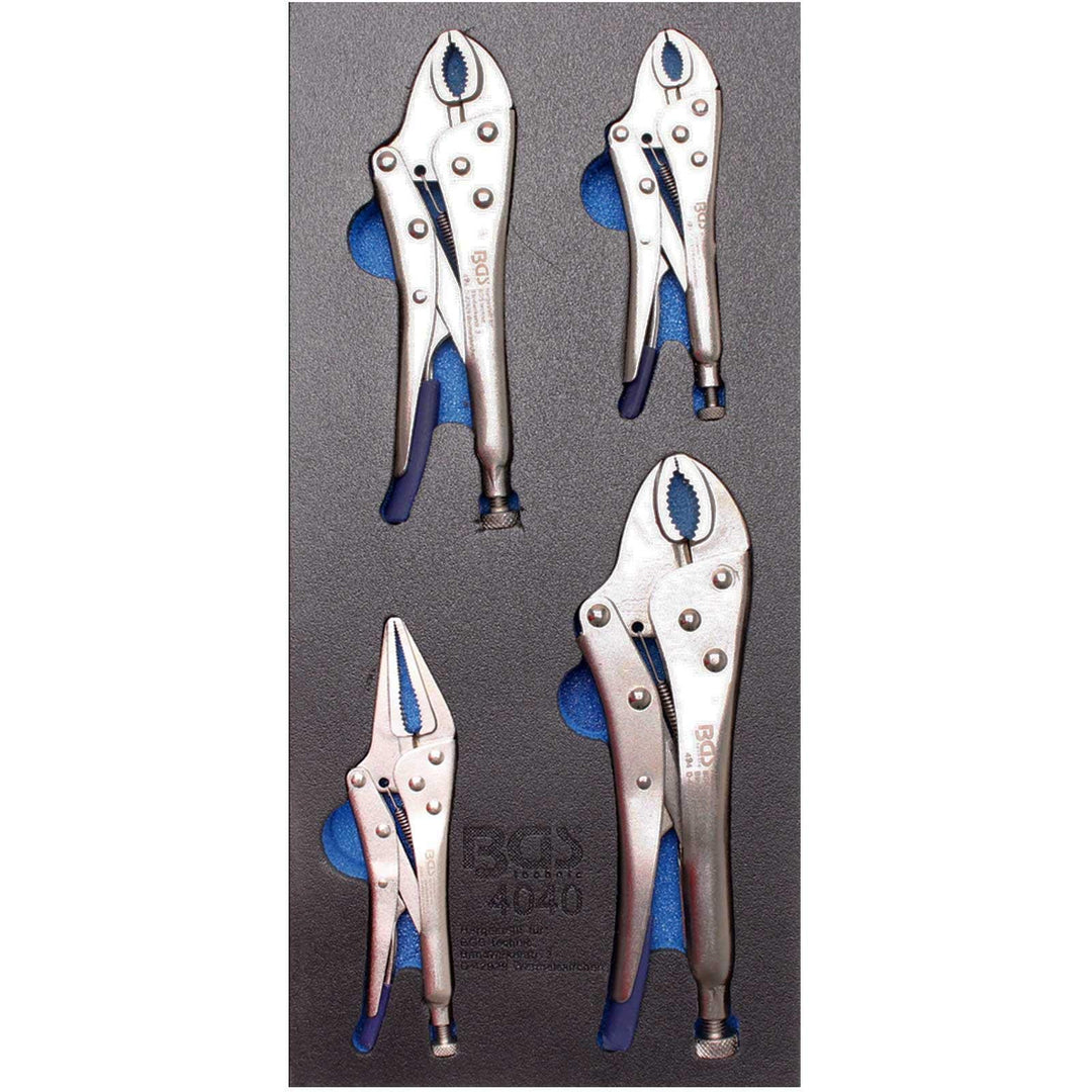 BGS 4040 | Werkstattwageneinlage 1/3: Gripzangen | 4-tlg. | Gripzange 125 / 180 / 250 mm | Langbeck-