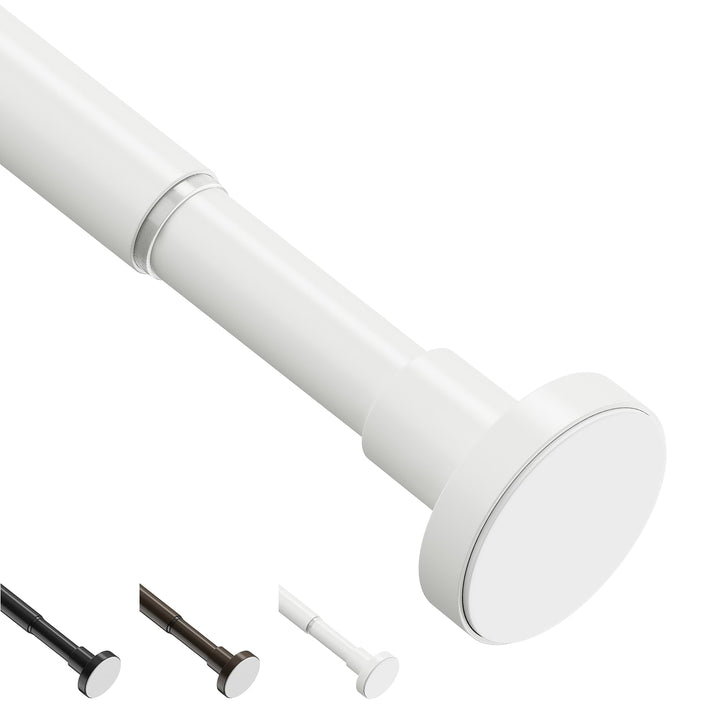 WELDUN Gardinenstange ohne Bohren 46-190CM Teleskopstange Duschvorhangstange Einstellbare Vorhangsta