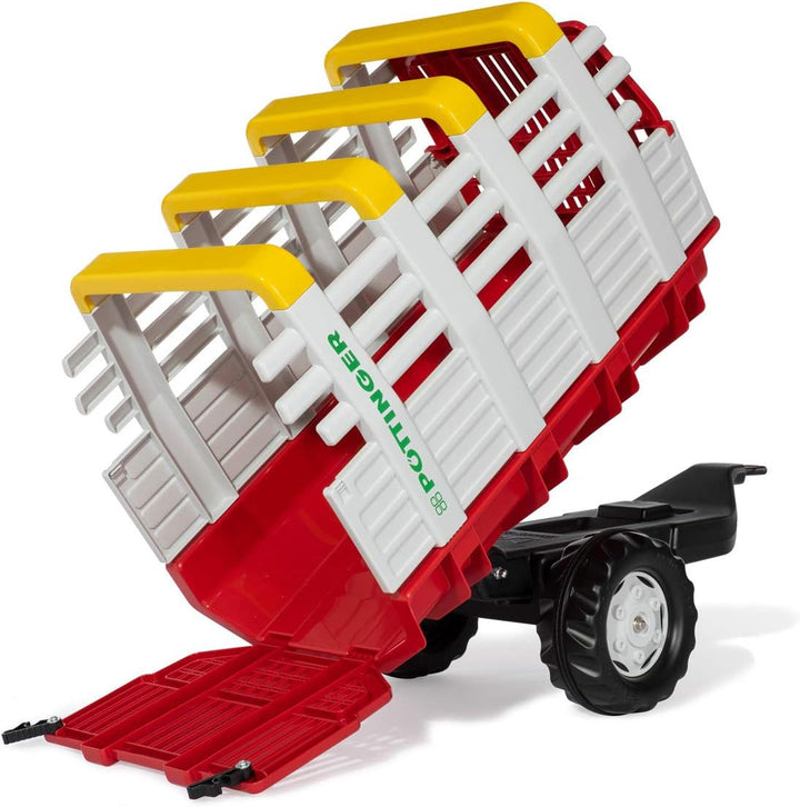 Rolly Toys 122479 rollyHaywagon Pöttinger Anhänger für Trettraktor (von 3-10 Jahre, Automatikverrieg