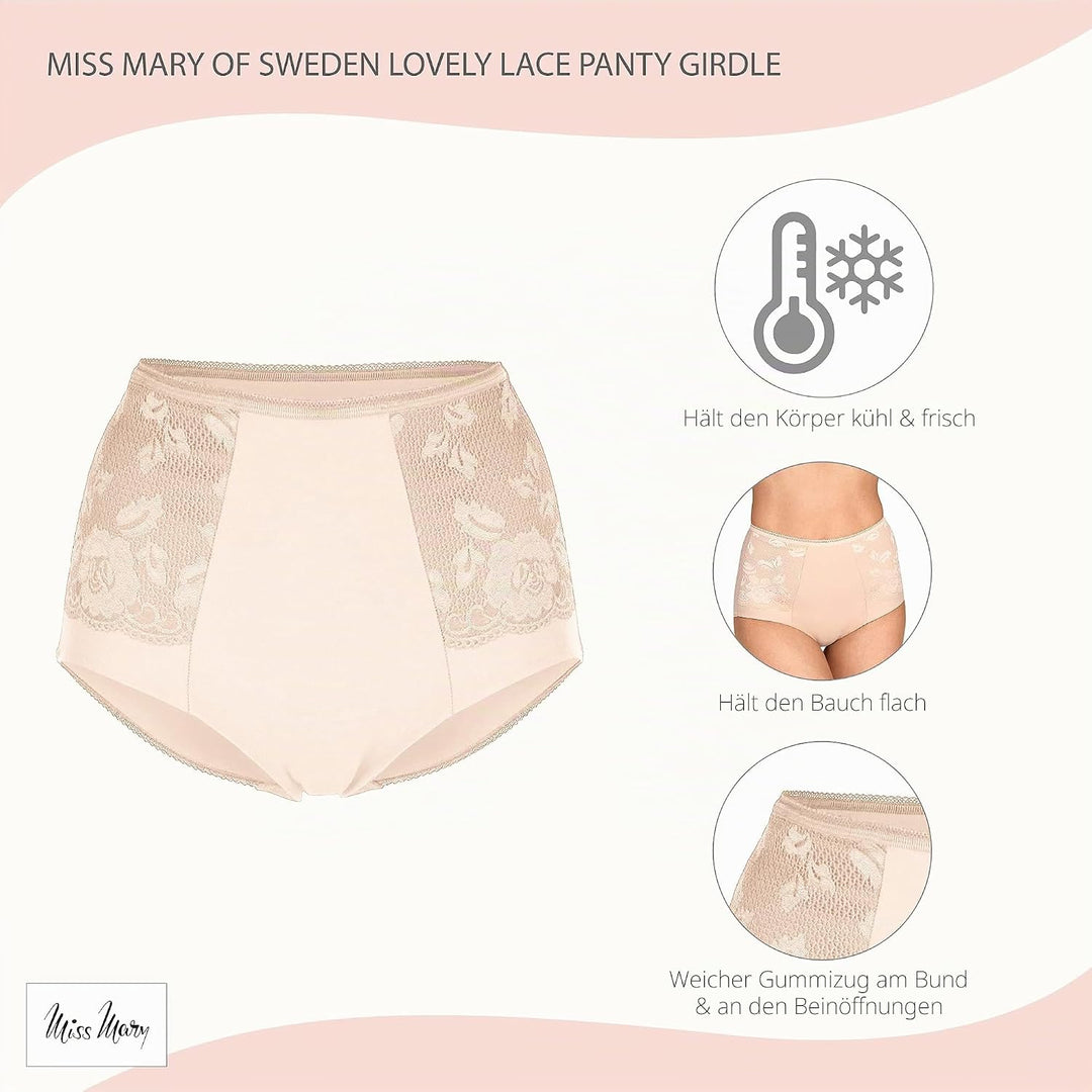 Miss Mary of Sweden Lovely Lace Miederhose 40 Beige, 40 Beige