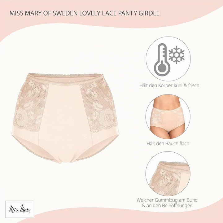 Miss Mary of Sweden Lovely Lace Miederhose 40 Beige, 40 Beige