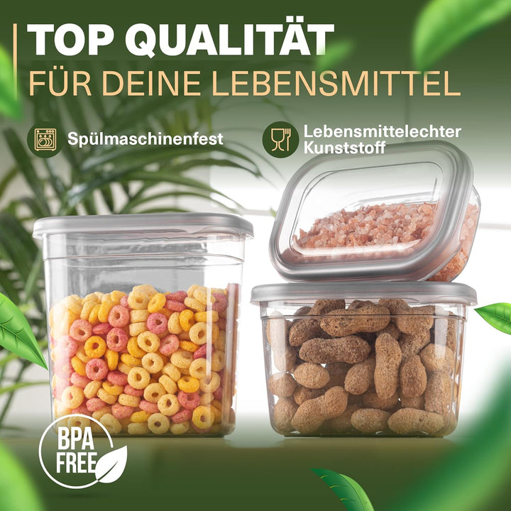 Viwares Vorratsdosen mit Deckel Luftdicht | 30er Vorratsbehälter Set | BPA-FREI | Zur Müsli Mehl und