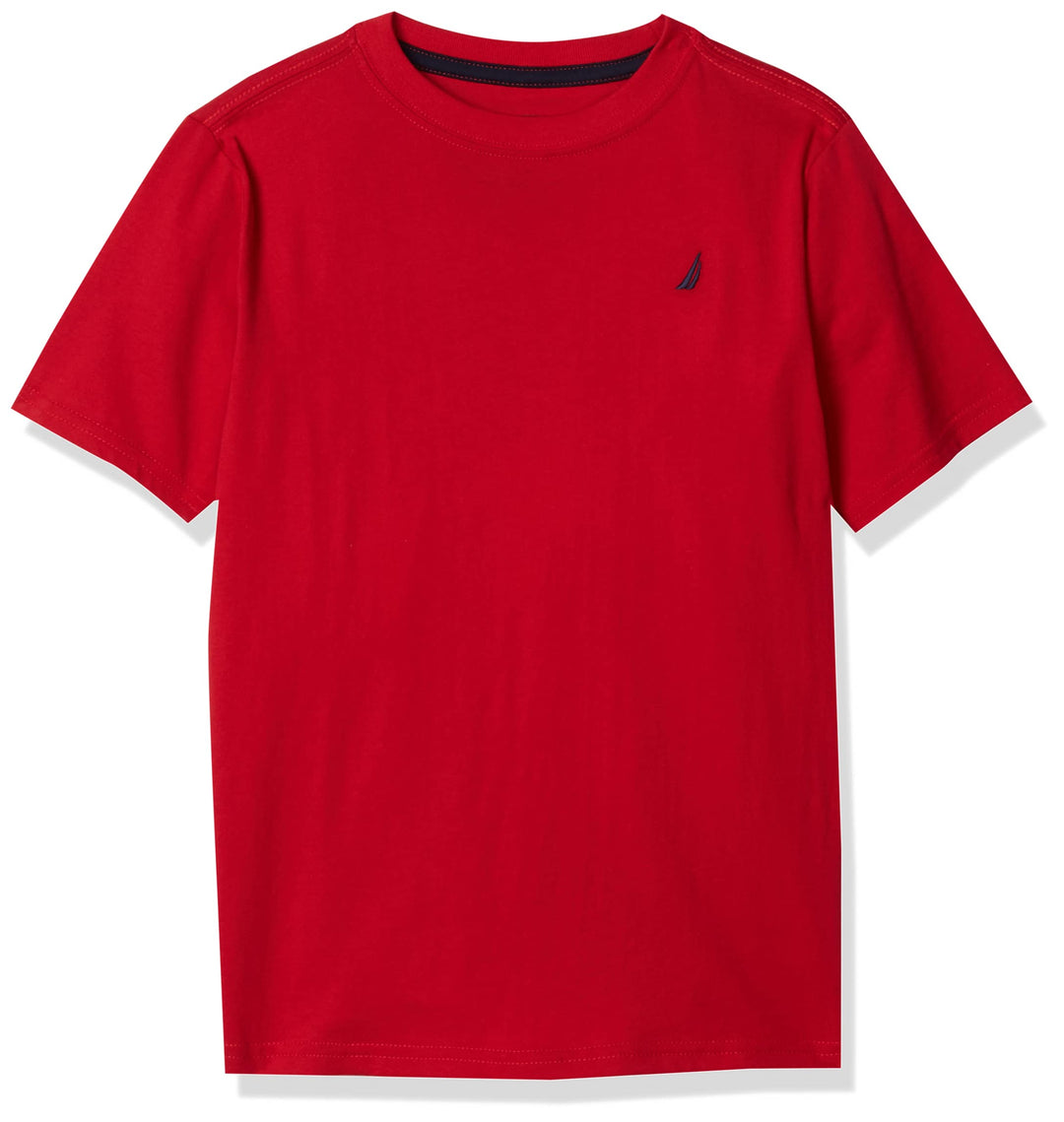 Nautica Boys' Short Sleeve Solid Crew Neck Tee
