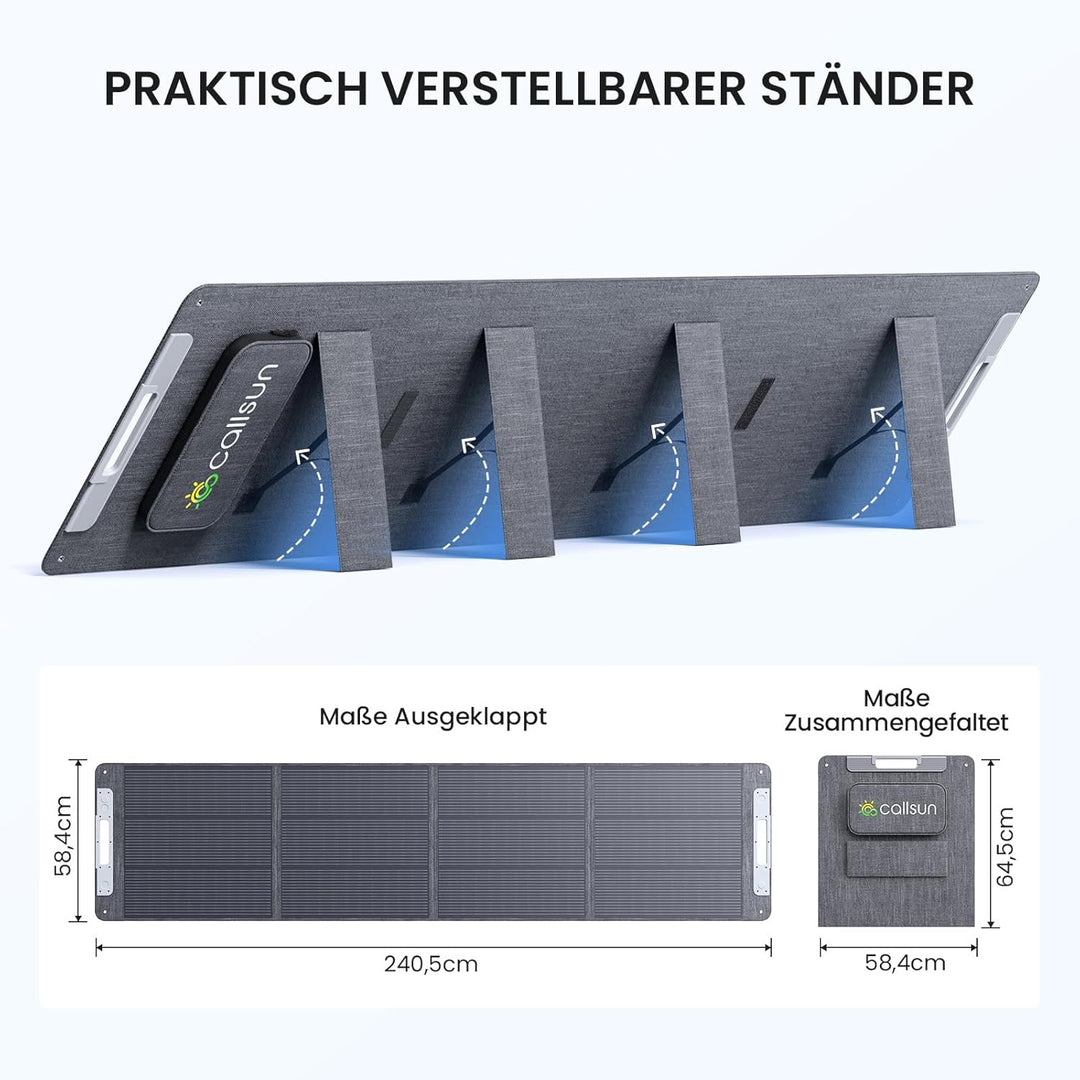 220W 19.8V Tragbares Solarpanel,N-Type 16BB Faltbar Monokristalline Solarmodule für Tragbare Powerst