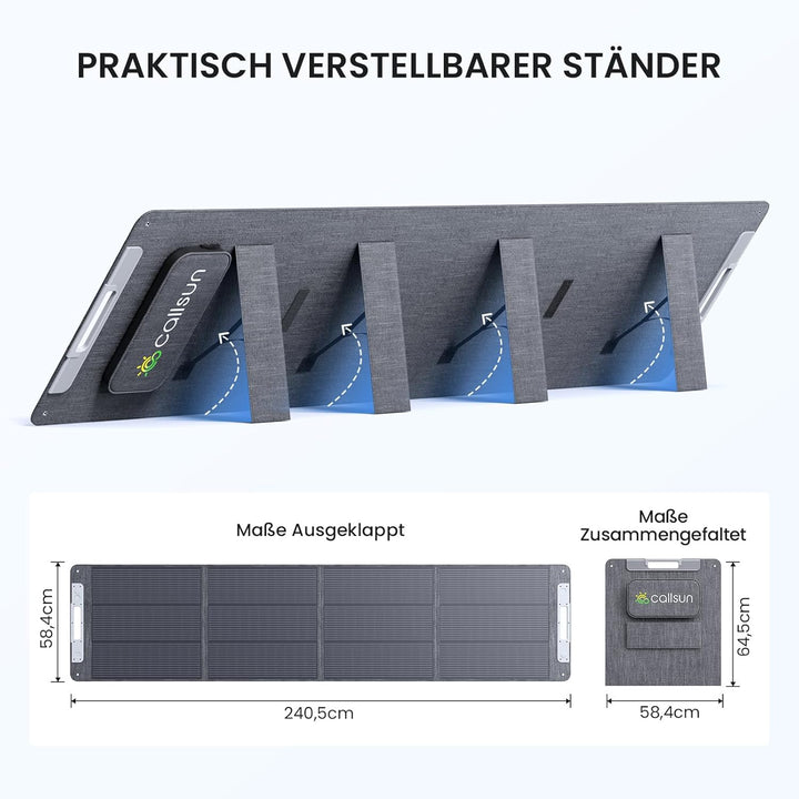 220W 19.8V Tragbares Solarpanel,N-Type 16BB Faltbar Monokristalline Solarmodule für Tragbare Powerst