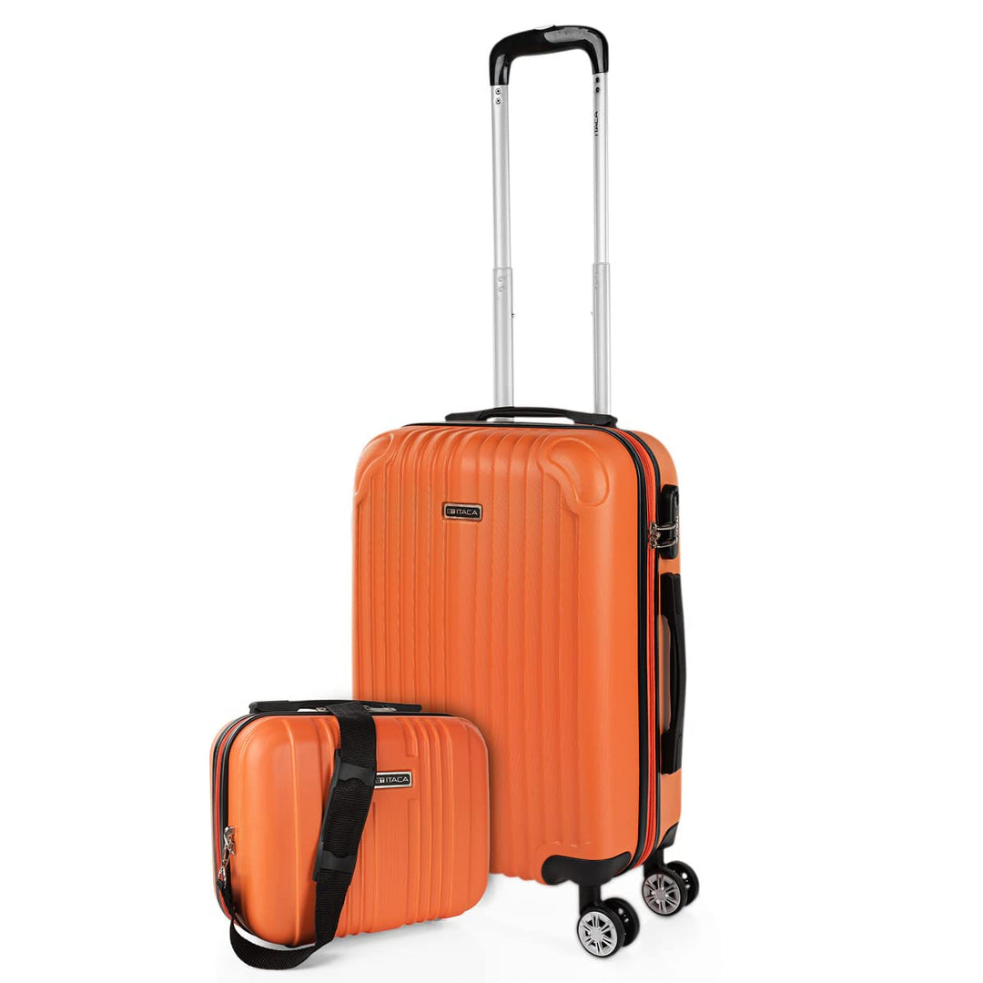 ITACA - 3er Kofferset Erweiterbar 55/66/76 cm ABS. 4 Rollen. Steif, widerstandsfähig und leicht. Hän