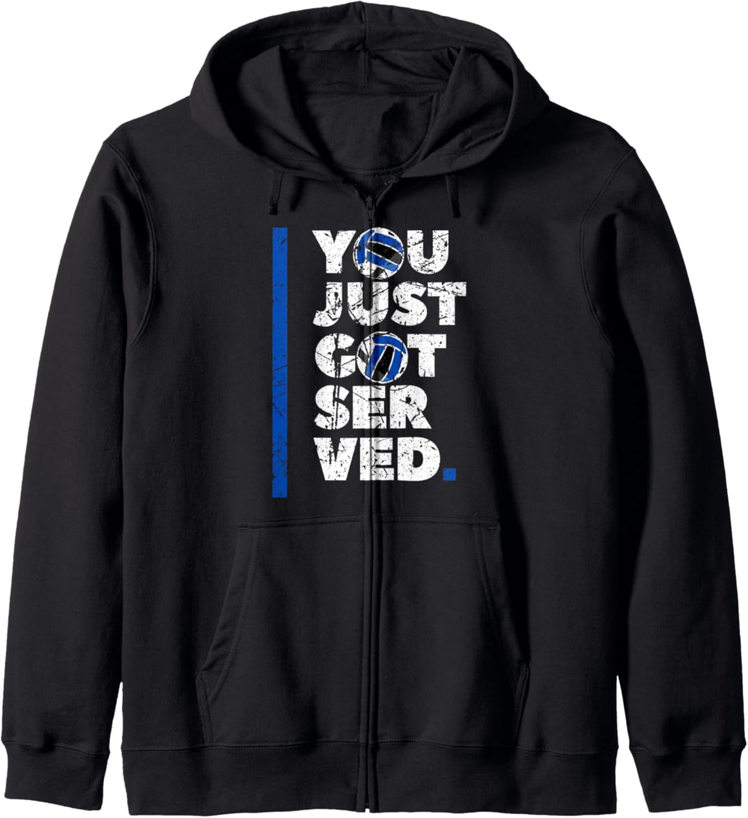Volleyball Gift You Just Got Served Funny Sports Pun Kapuzenjacke