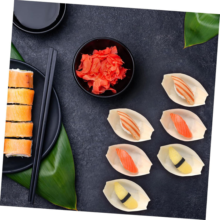 Homoyoyo 50 Stück Snack Schale in Bootsform für Restaurant Snackteller Snacktablett und Sashimi Serv