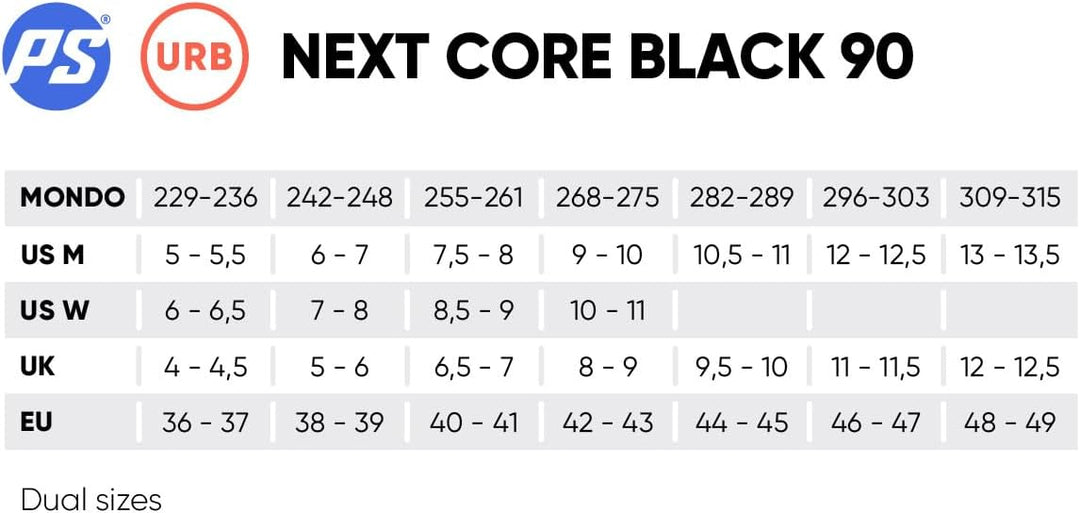 Powerslide Inline Skate Next Core Black 90, für Urban und Fitness, für Damen und Herren