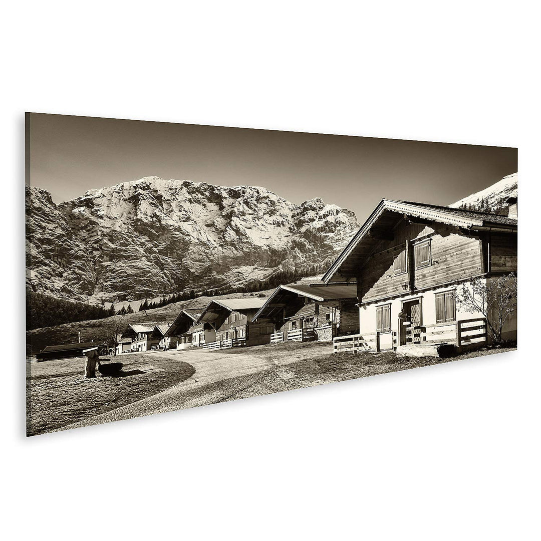islandburner Bild auf Leinwand Altes Bauernhaus Auf Der Eng Alm Im Österreichischen Karwendelgebirge