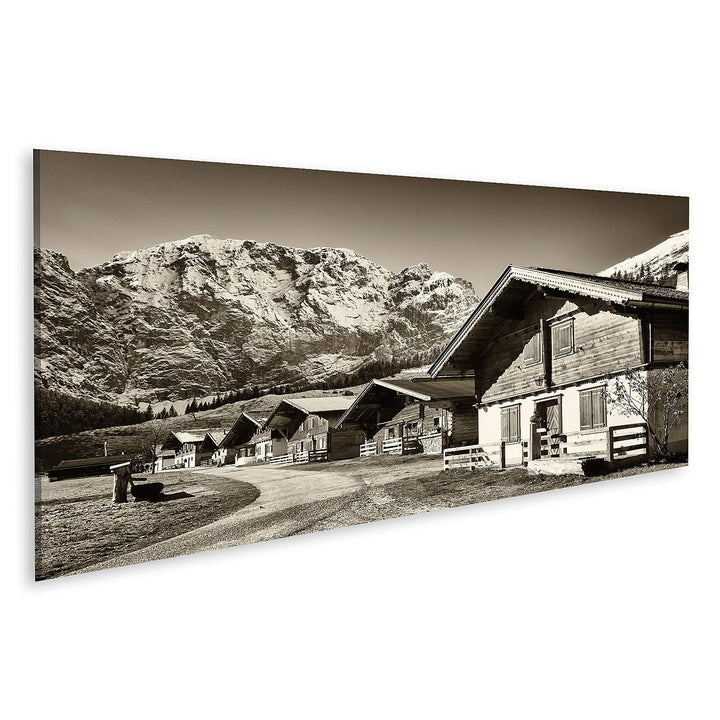 islandburner Bild auf Leinwand Altes Bauernhaus Auf Der Eng Alm Im Österreichischen Karwendelgebirge