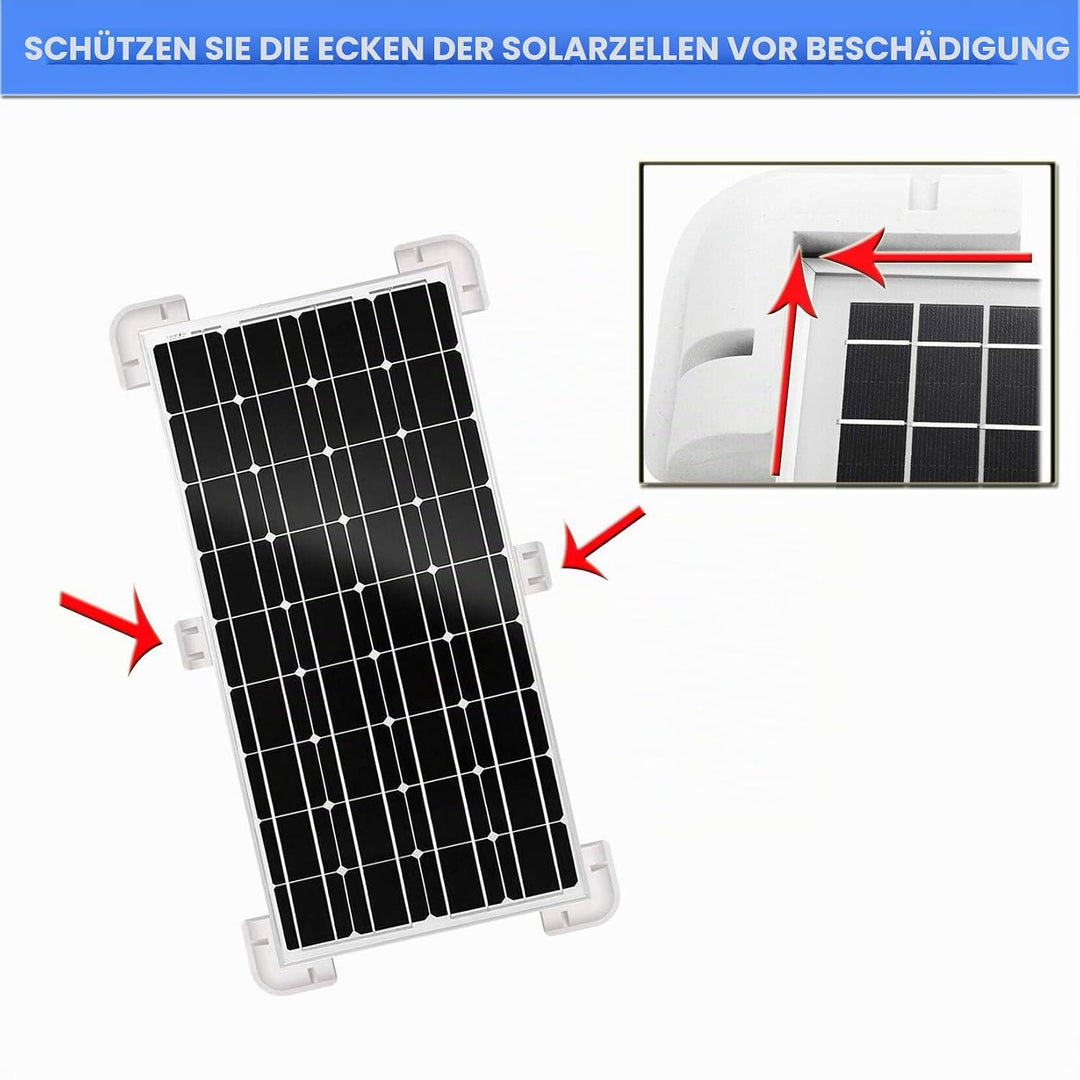 TRAMILY Solarpanel-Halterungen Weisse ABS-Solarpanel-Montagehalterungen Bohrfreie Eckhalterungshalte