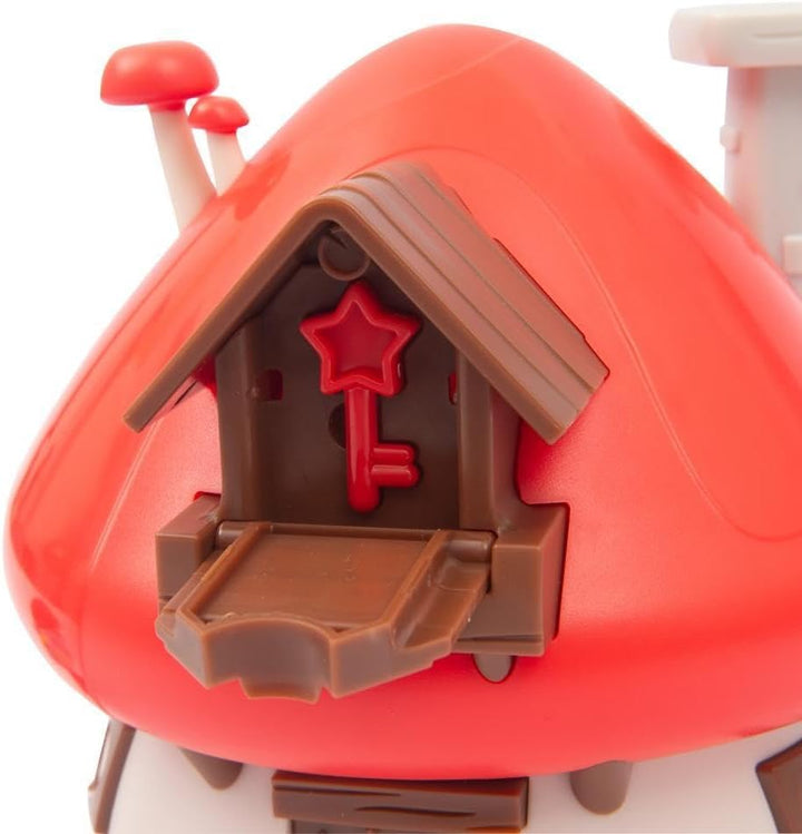 PITUFOS The Smurfs Magic Key Playset Papa House, Figurenhaus, Häuschen mit Kartoffelfigur 5 cm, Inne