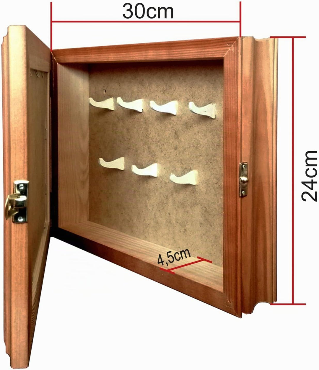 Cer-Plast Schlüsselkasten aus Holz Hängeschrank mit Schlüsselbrett Wandorganizer für Schlüsselaufbew