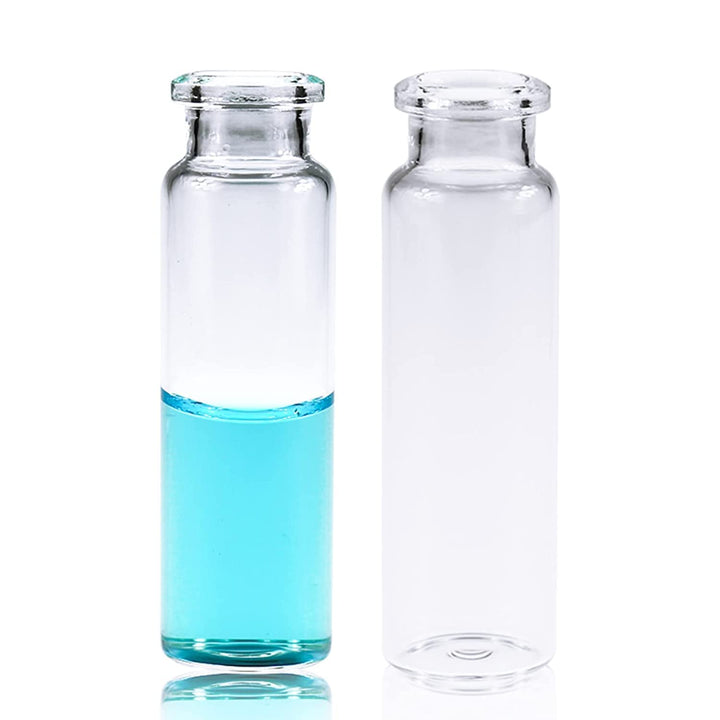 ALWSCI 100 Stücke 20ml Glasfläschchen, Klarglas-Kopfraum HPLC-Fläschchen, Borosilikatglas-Standard-C