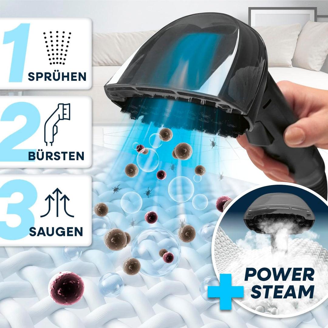 CLEANmaxx Teppichreiniger & Polsterreiniger Pro Steam | Spot Cleaner & EASYmaxx Teppichreiniger Mitt