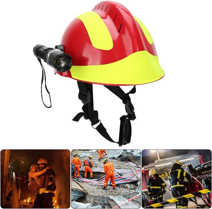 Rettungsschutzhelm Feuerwehrhelm Geschlossene Scheinwerfer und Brillen Outdoor Running Foot Camping