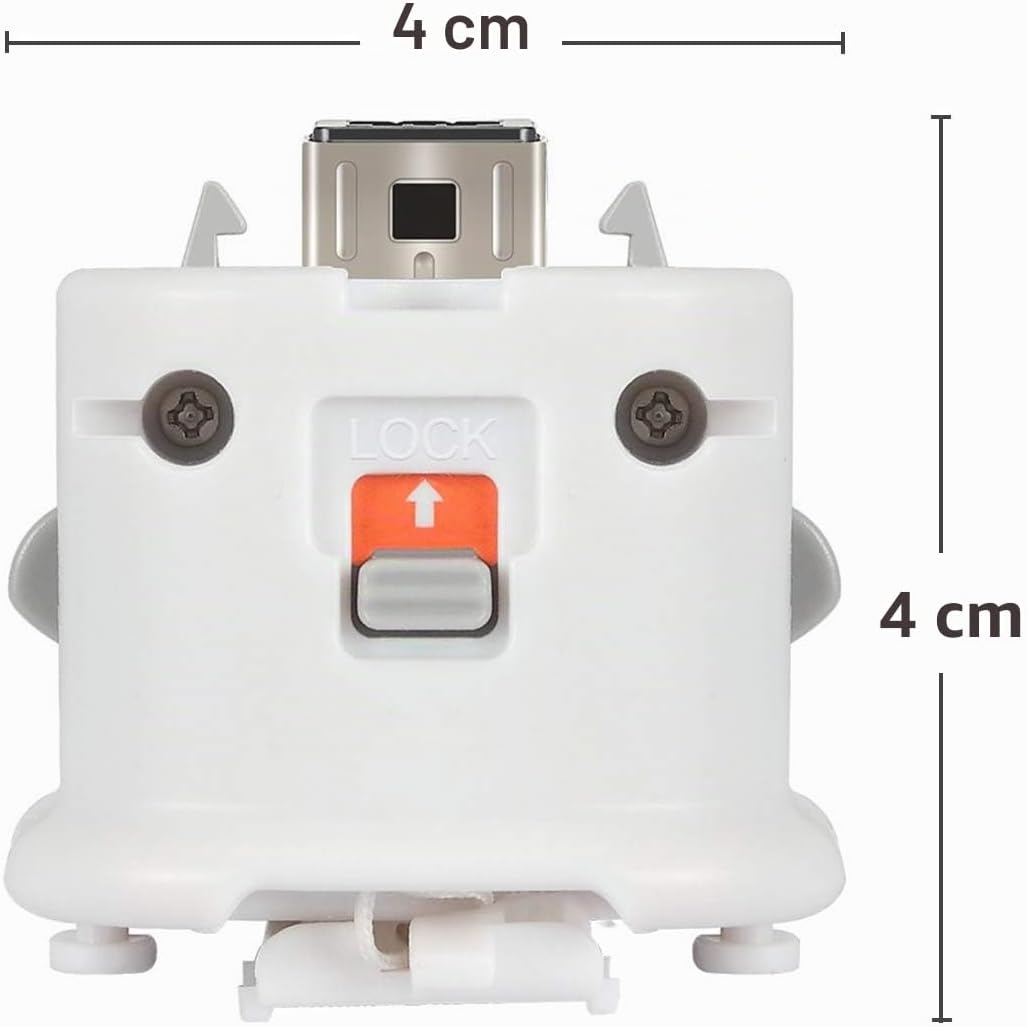 GIRIAITUS Wii Motion Plus Adapter Externe Fernbedienung mit Bewegungssensor, Weiss, 2er-Pac