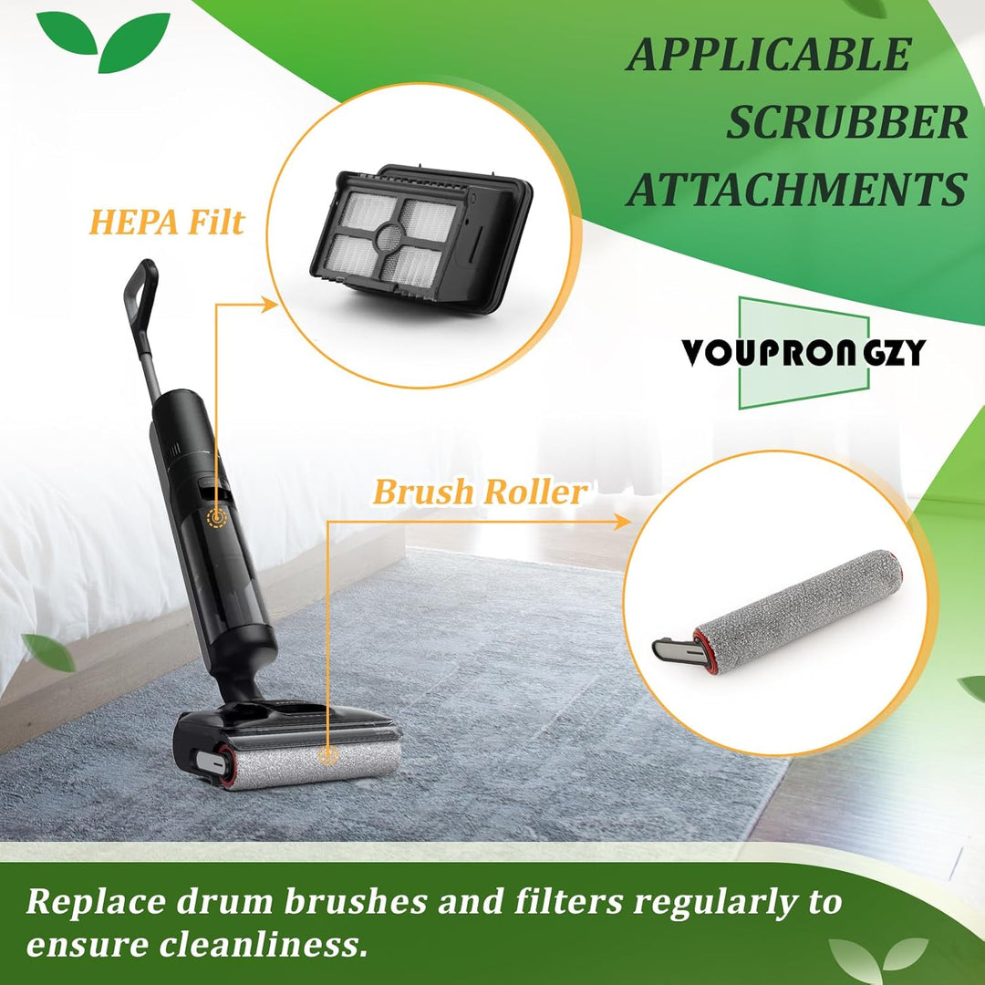 2 Bürstenrollen 4 Filter Ersatzteile für Dreame H15 Pro / H15 Mix / H12 Pro FlexReach Bürstenrollen/