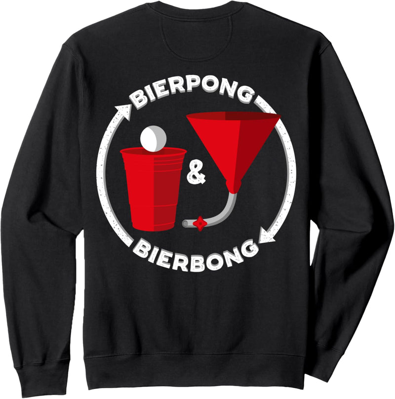 Bierpong und Bierbong Turnier. AM PM Beer Bier Fun 2-seitig Sweatshirt