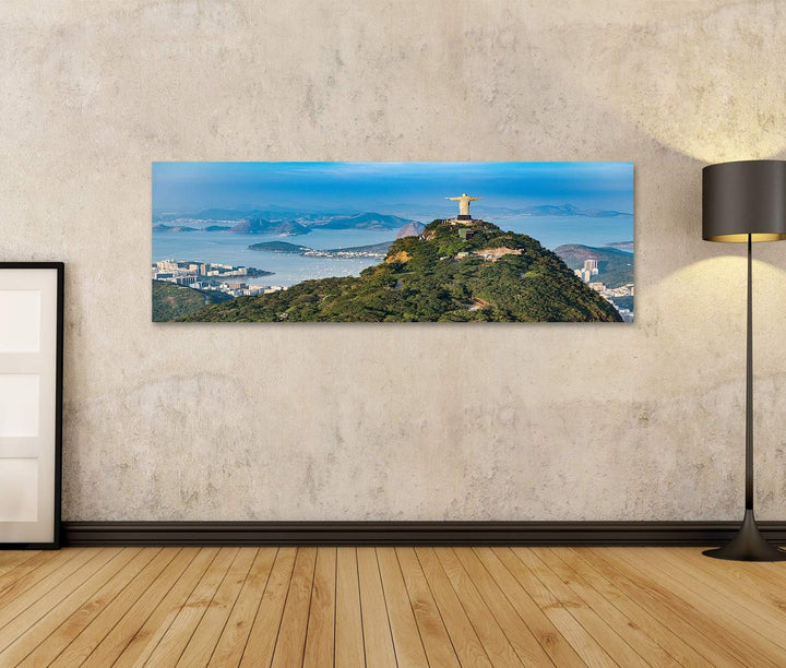 islandburner Bild auf Leinwand Luftaufnahme Von Rio De Janeiro Corcovado Berg Mit Statue Von Christu