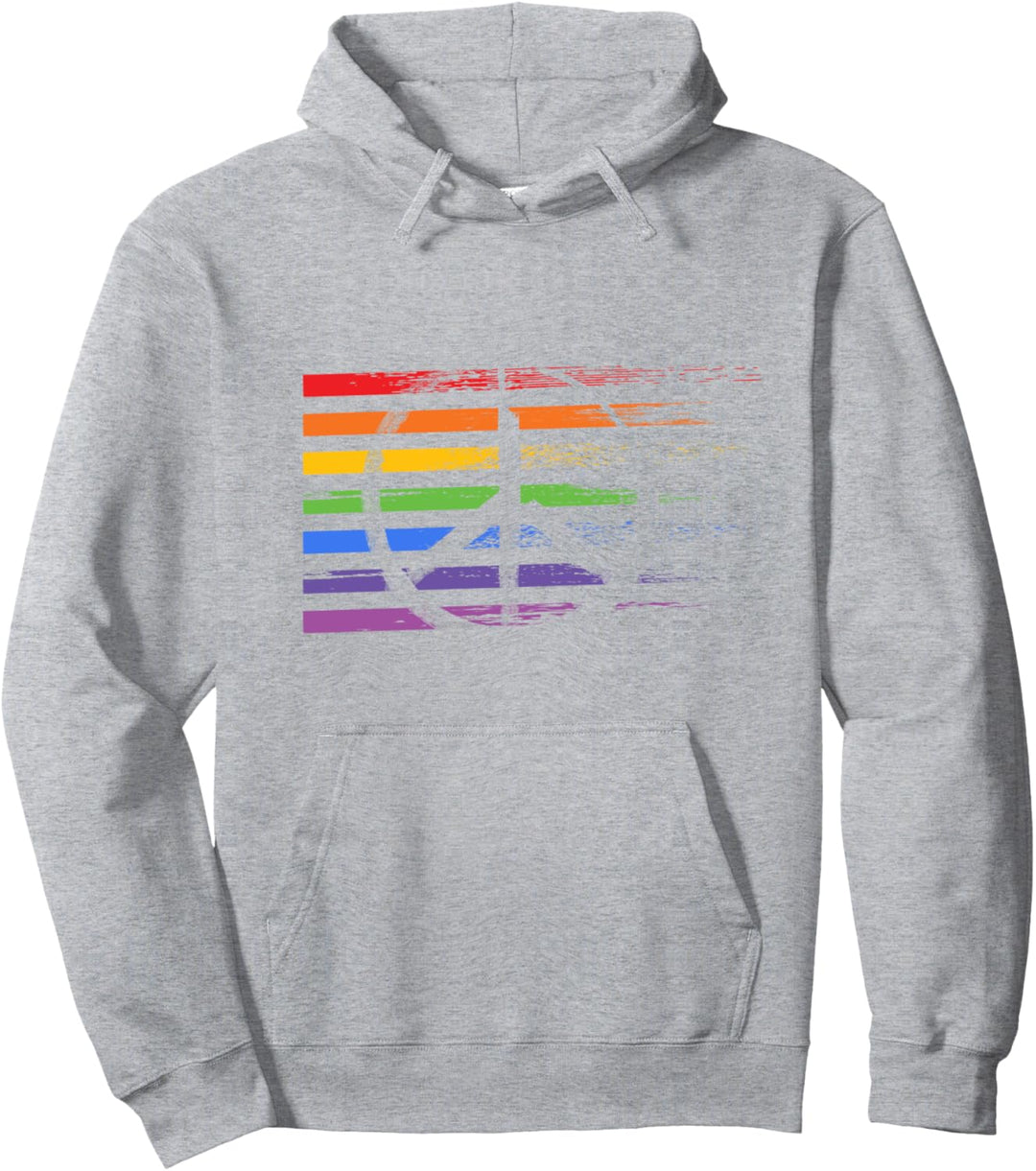 Peace Zeichen - Friedenszeichen mit Regenbogen Flagge LGBTQ Pullover Hoodie