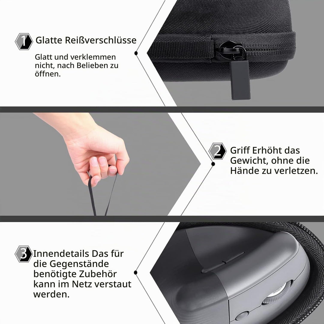 co2CREA Hart Tragbare Reise Schutzhülle Tasche für Logitech Lift Vertikale Ergonomische Maus, Nur Ta