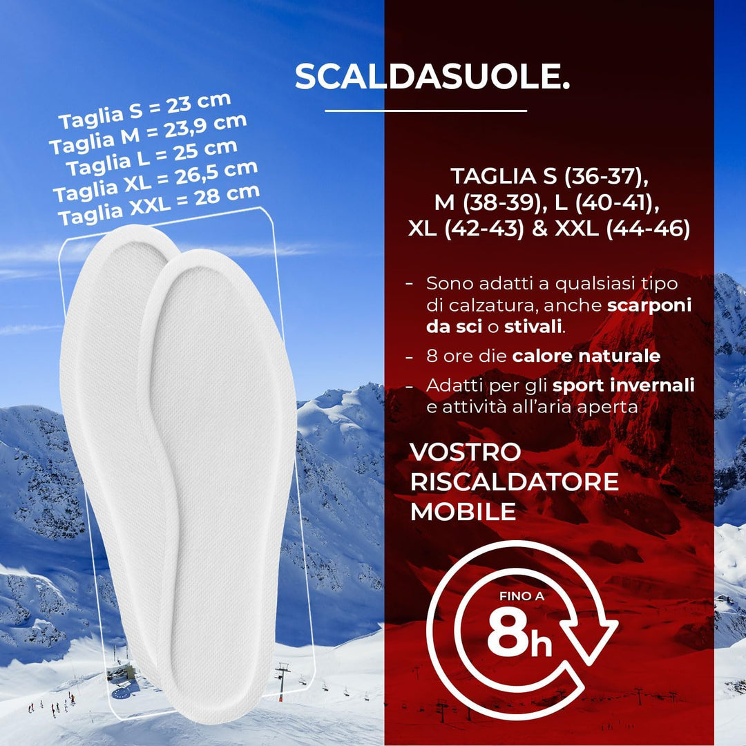 THERMOPAD Sohlenwärmer (Einlegesohle) – DAS ORIGINAL: 30 Paar Wärmepads für 8 Stunden Wärme I Sofort
