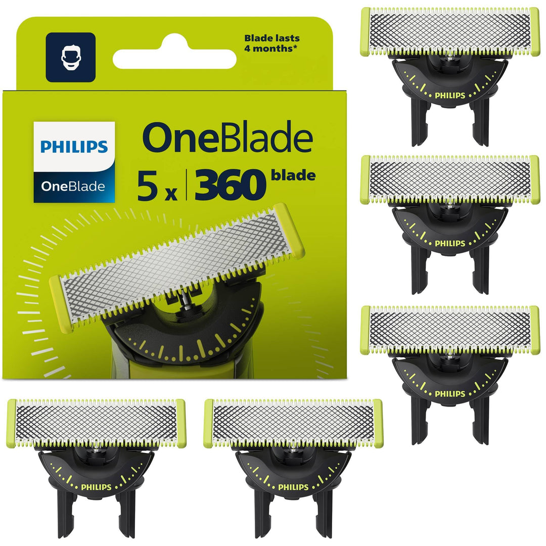 Philips OneBlade Original 360-Klingen, passend für alle OneBlade und Pro Modelle, original von Phili