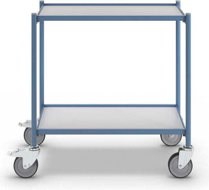 Euro Fuerza mesa carro, Capacidad de Carga 150 kg sin manillar 2 pisos, 4 ruedas, 2 Con Doble parada